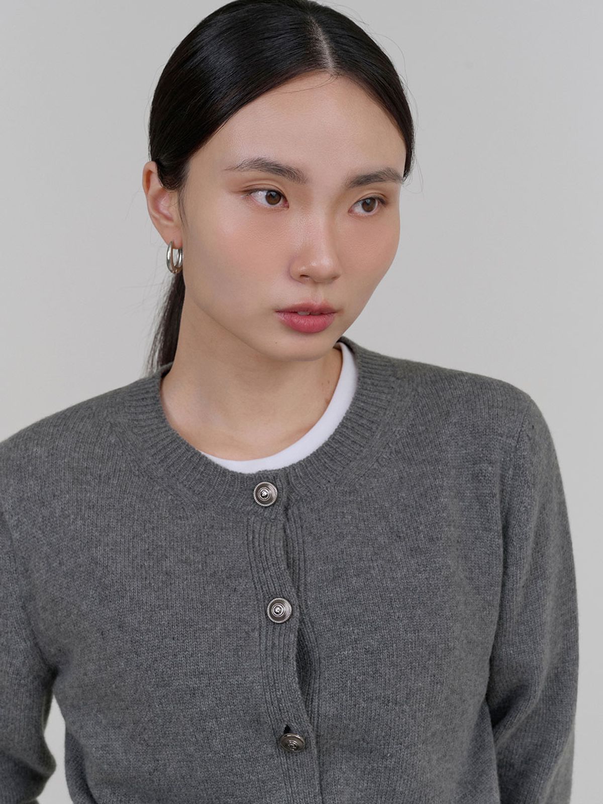 일로제(ILROZE) 알비 캐시미어 가디건 (그레이)