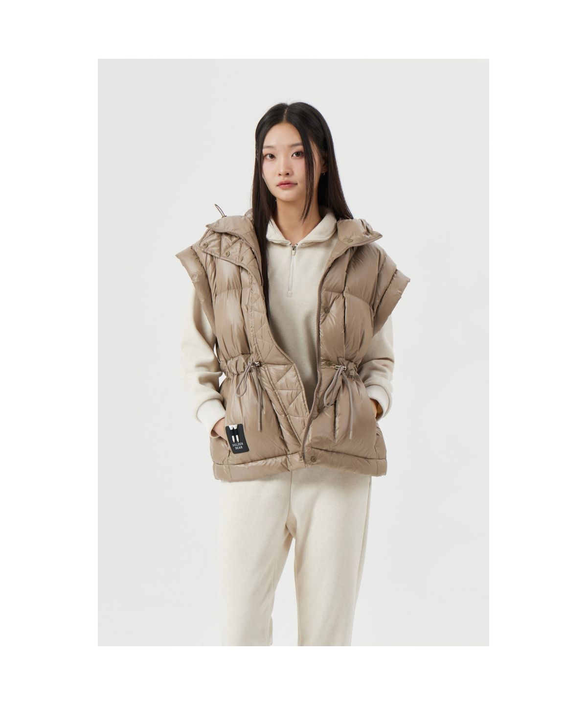 골든베어(GOLDEN BEAR) (W) Mid Length Down Vest G5VAW25801BRX