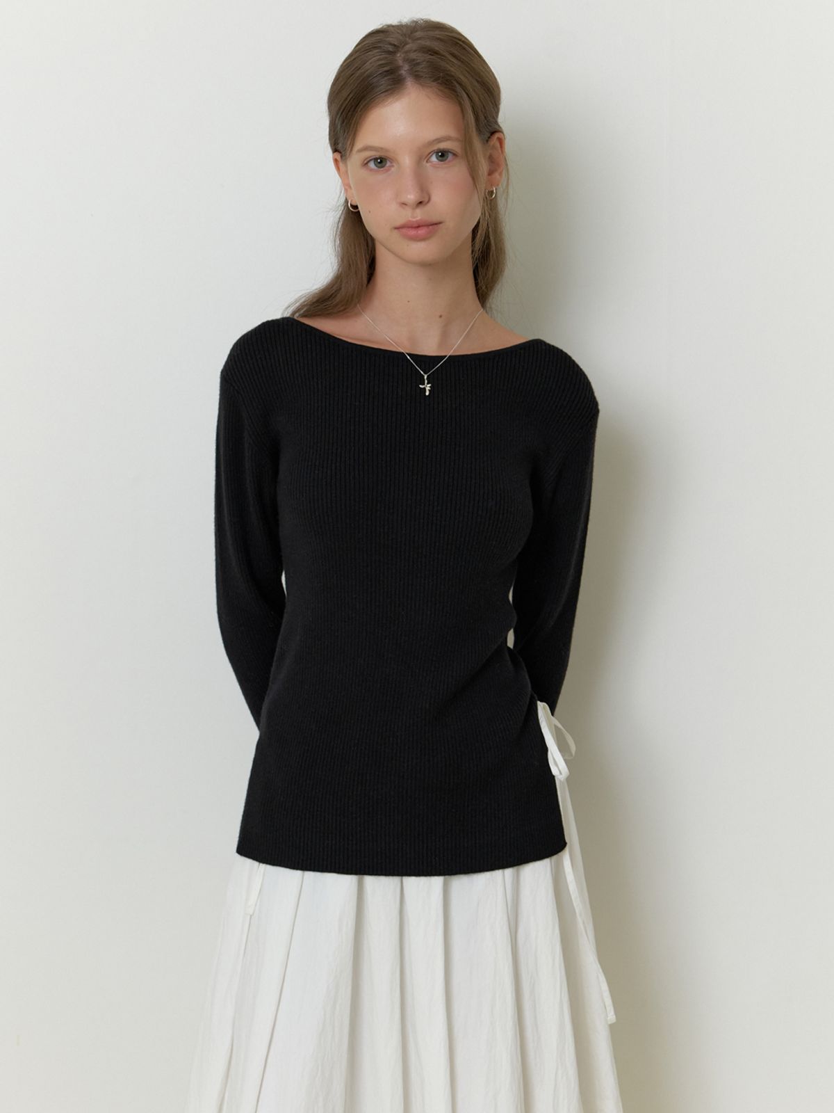 리엘(RE L) Sevilla boat knit (black)