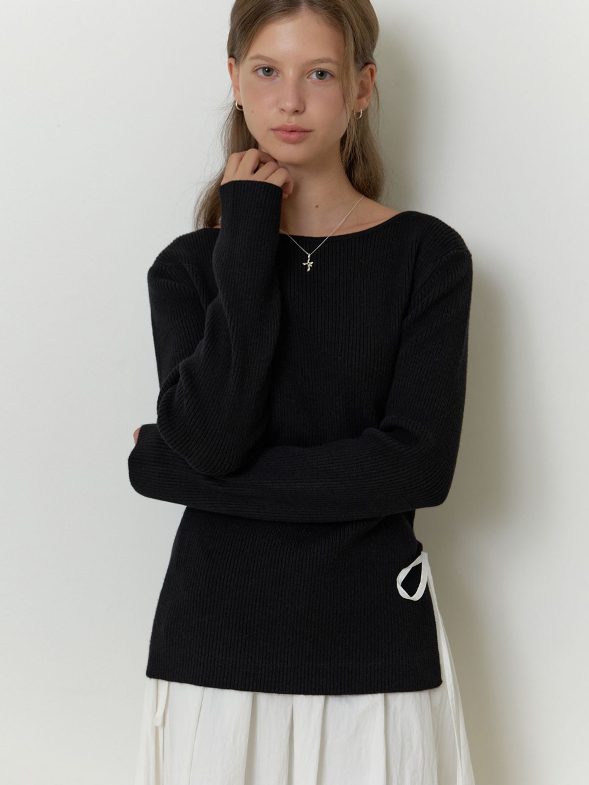 리엘(RE L) Sevilla boat knit (black)