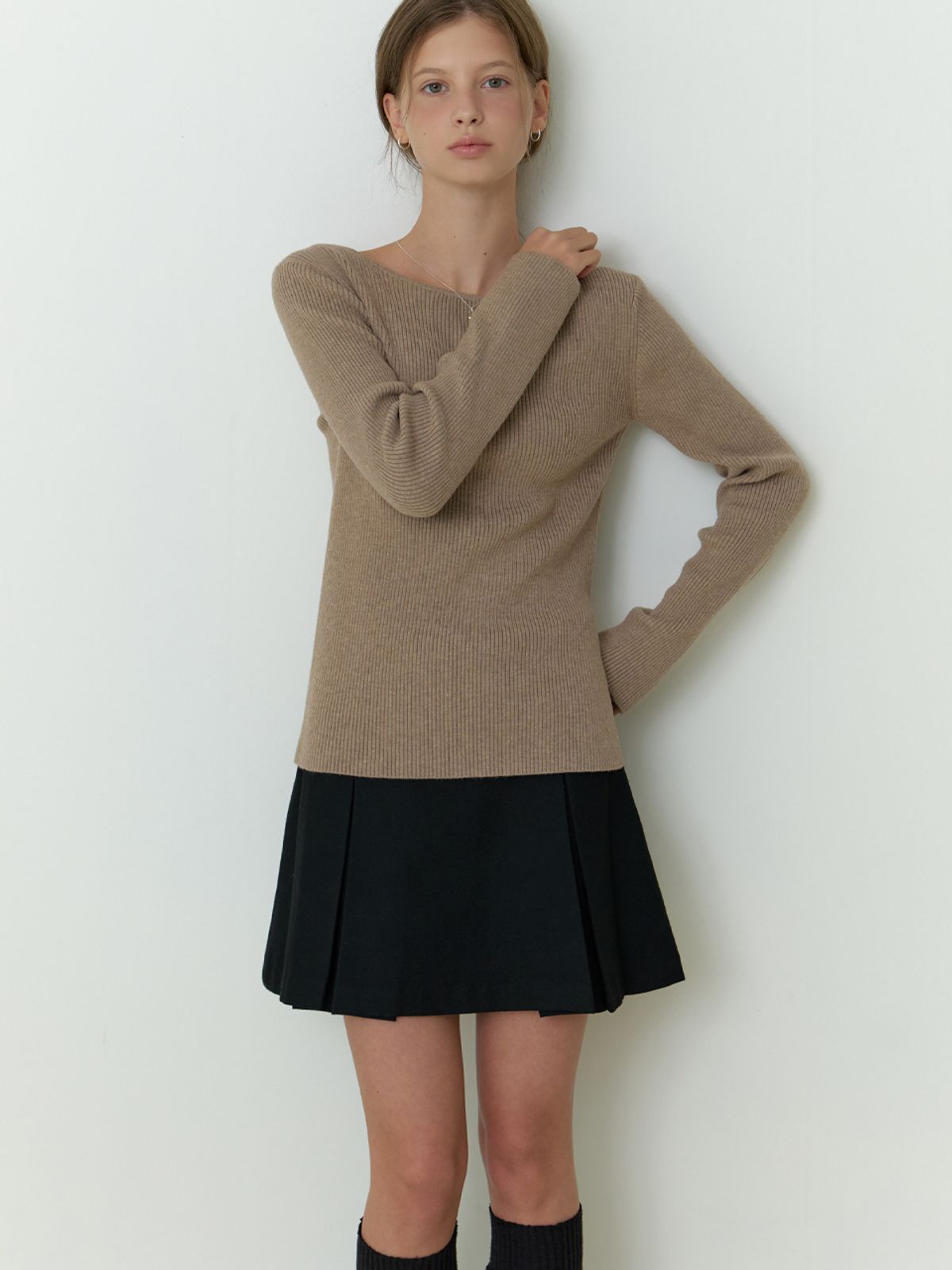 리엘(RE L) Sevilla boat knit (mocha)