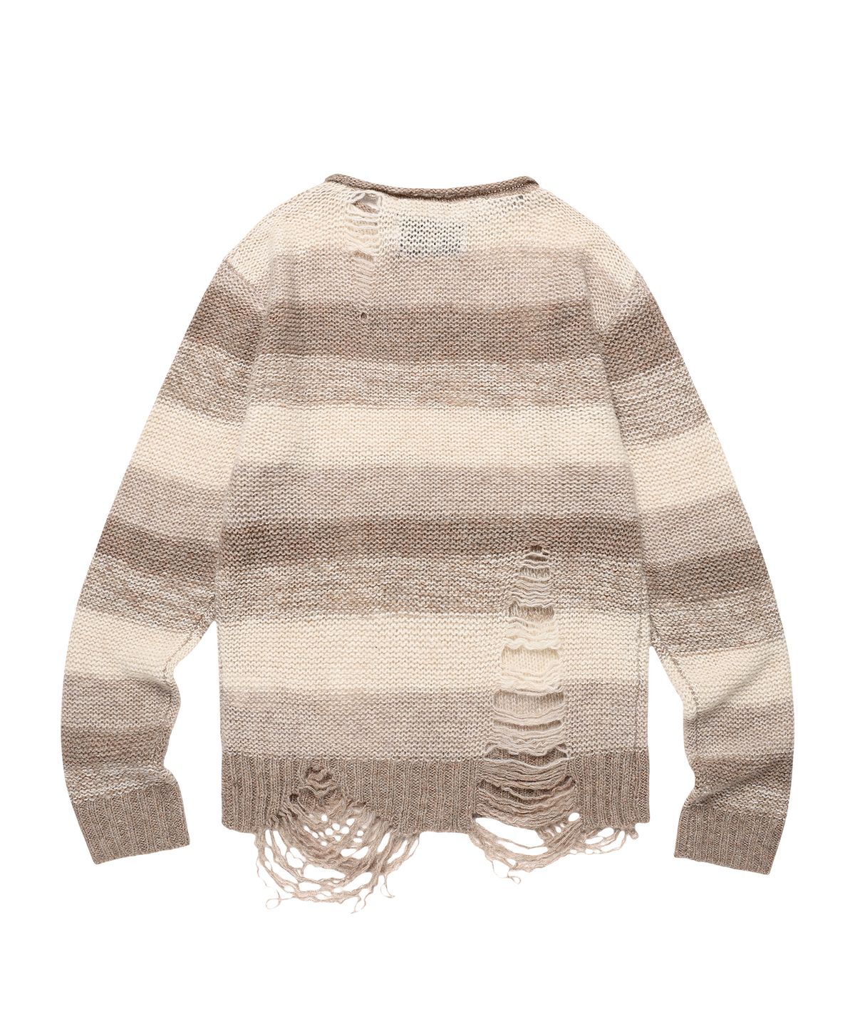 더바이닐하우스(THEVINYLHOUSE) GRUNGE STRIPE SWEATER BROWN