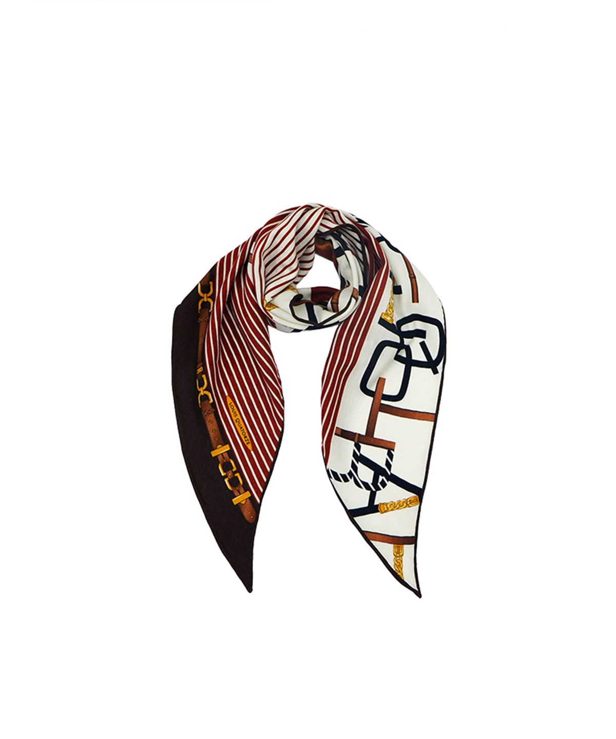 루이까또즈스카프(LOUIS QUATORZE SCARF) 프리미어 더블 울실크 마름모 스카프