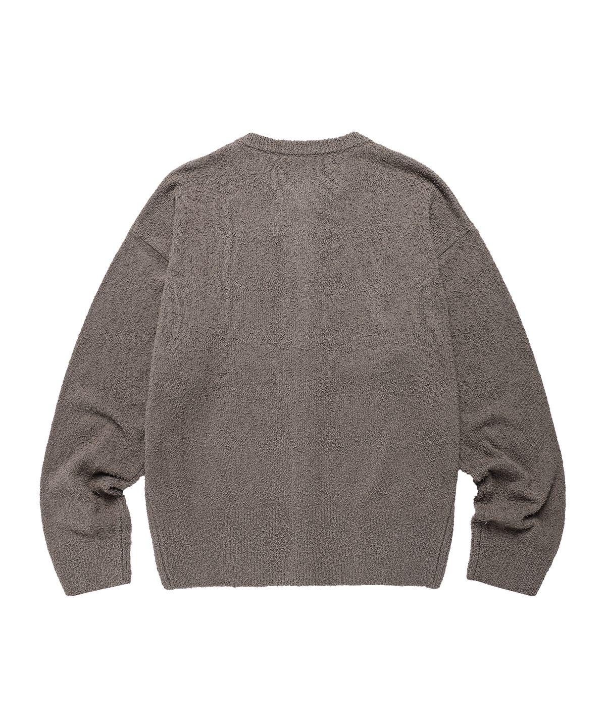 더바이닐하우스(THEVINYLHOUSE) ROUND NECK CARDIGAN BROWN