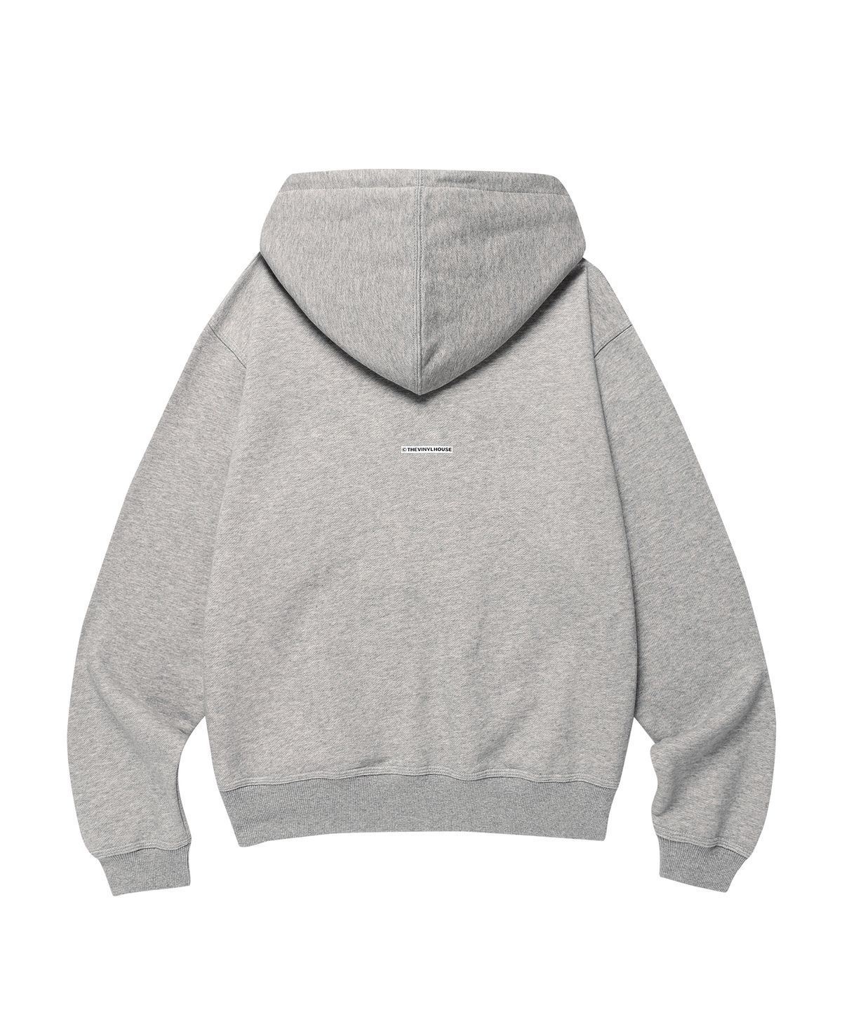 더바이닐하우스(THEVINYLHOUSE) CURSIVE WRITING TYPO HOODIE GREY