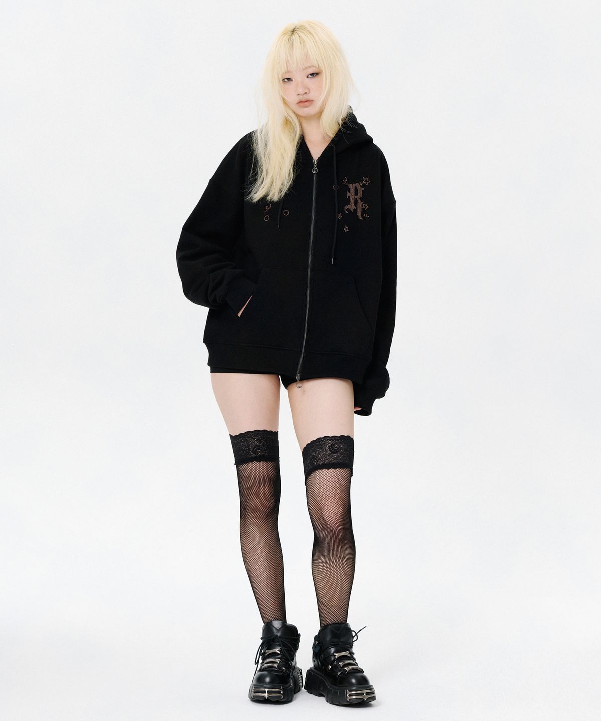 러닝하이(RUNNINGHIGH) 이어 집업 후디 [블랙]
