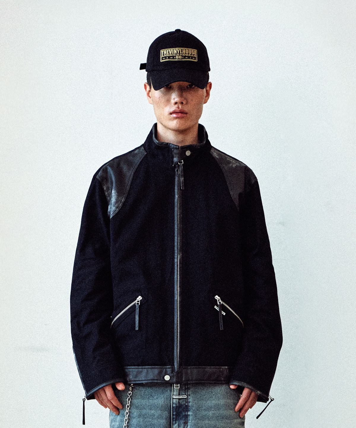 더바이닐하우스(THEVINYLHOUSE) MOTOR JACKET BLACK