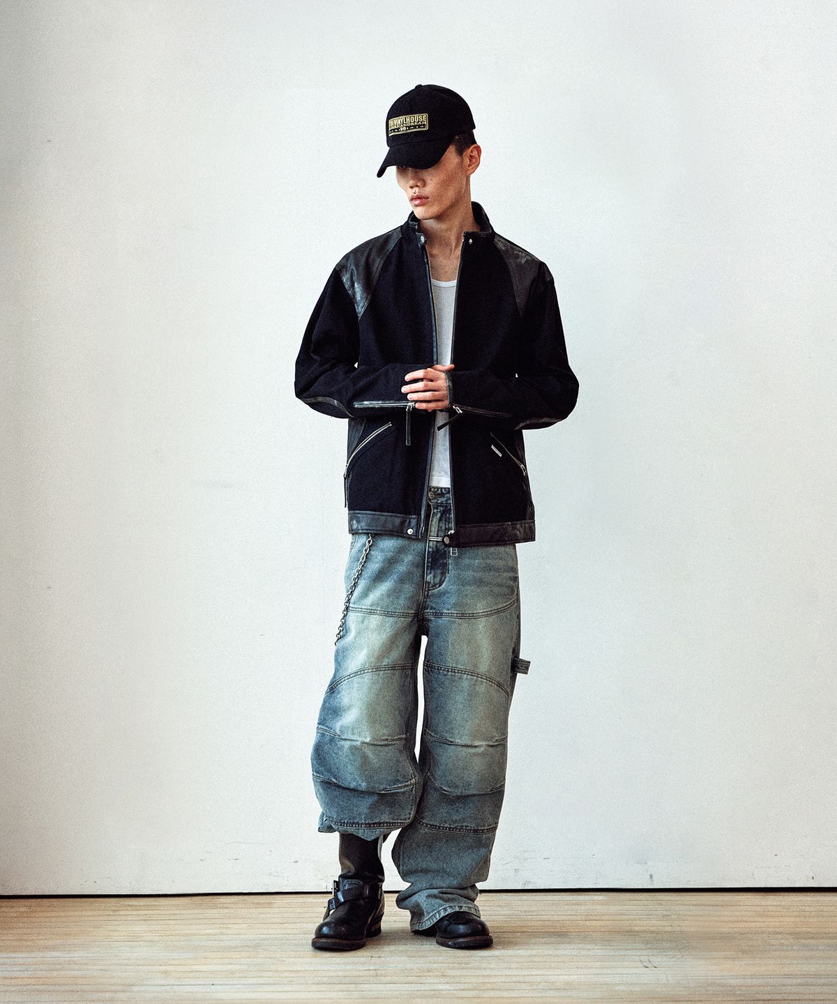 더바이닐하우스(THEVINYLHOUSE) MOTOR JACKET BLACK