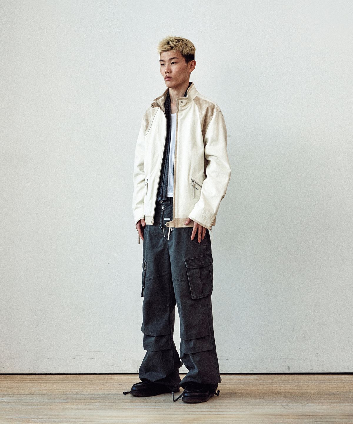 더바이닐하우스(THEVINYLHOUSE) MOTOR JACKET IVORY
