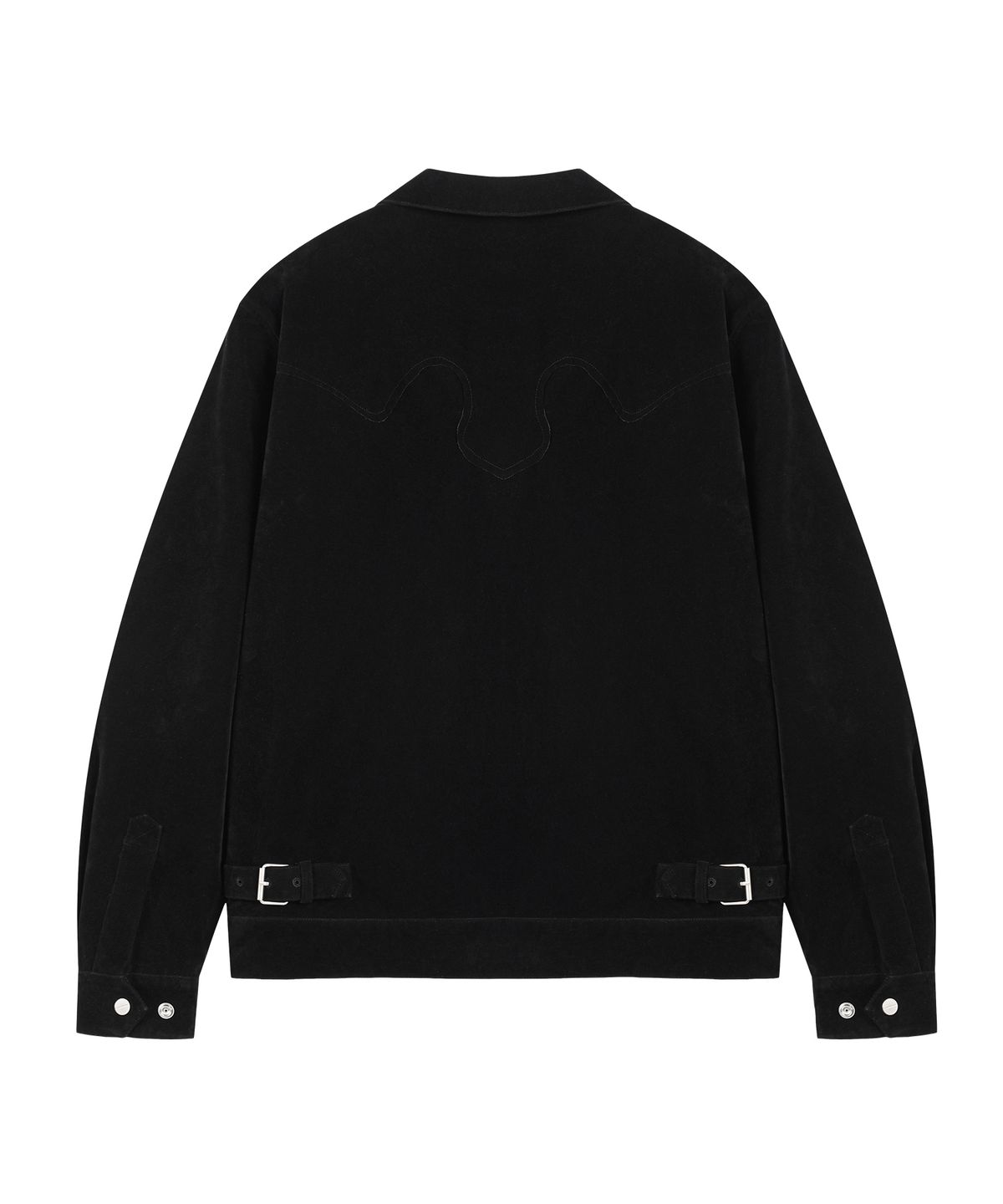 더바이닐하우스(THEVINYLHOUSE) STUDDED SUEDE JACKET BLACK