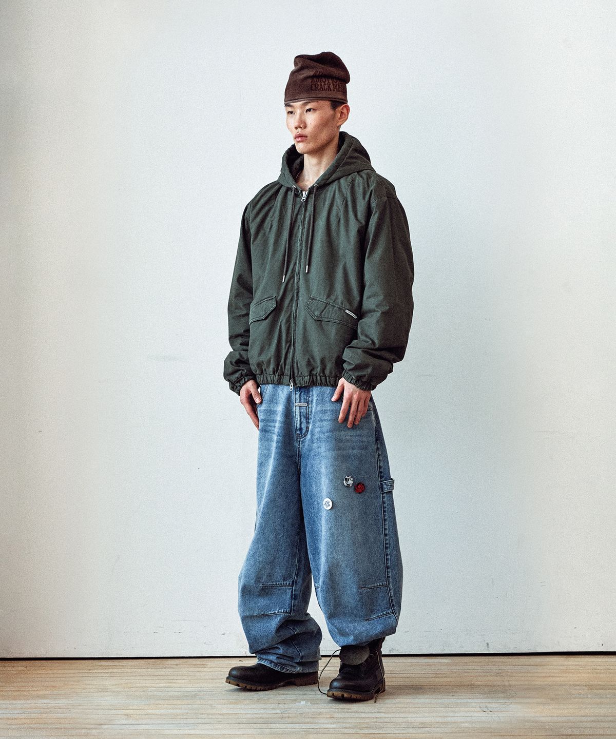 더바이닐하우스(THEVINYLHOUSE) PADDED WORK JACKET KHAKI