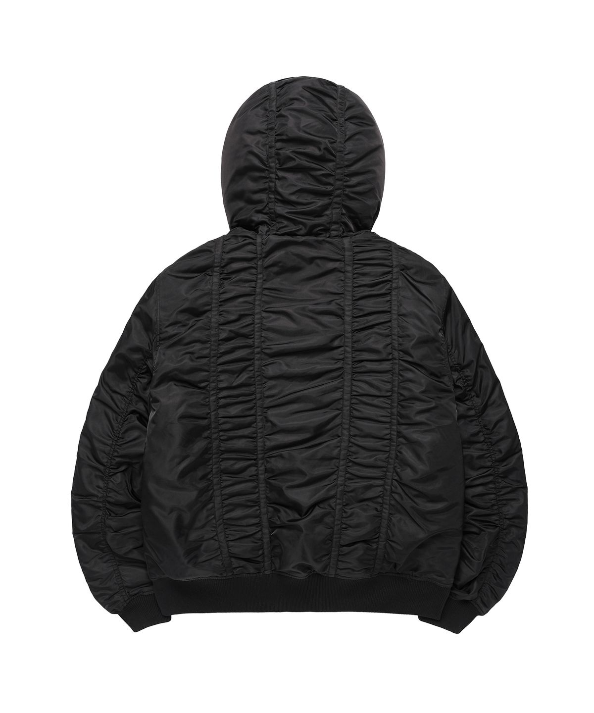 더바이닐하우스(THEVINYLHOUSE) FUR HOODED MA-1 JACKET BLACK