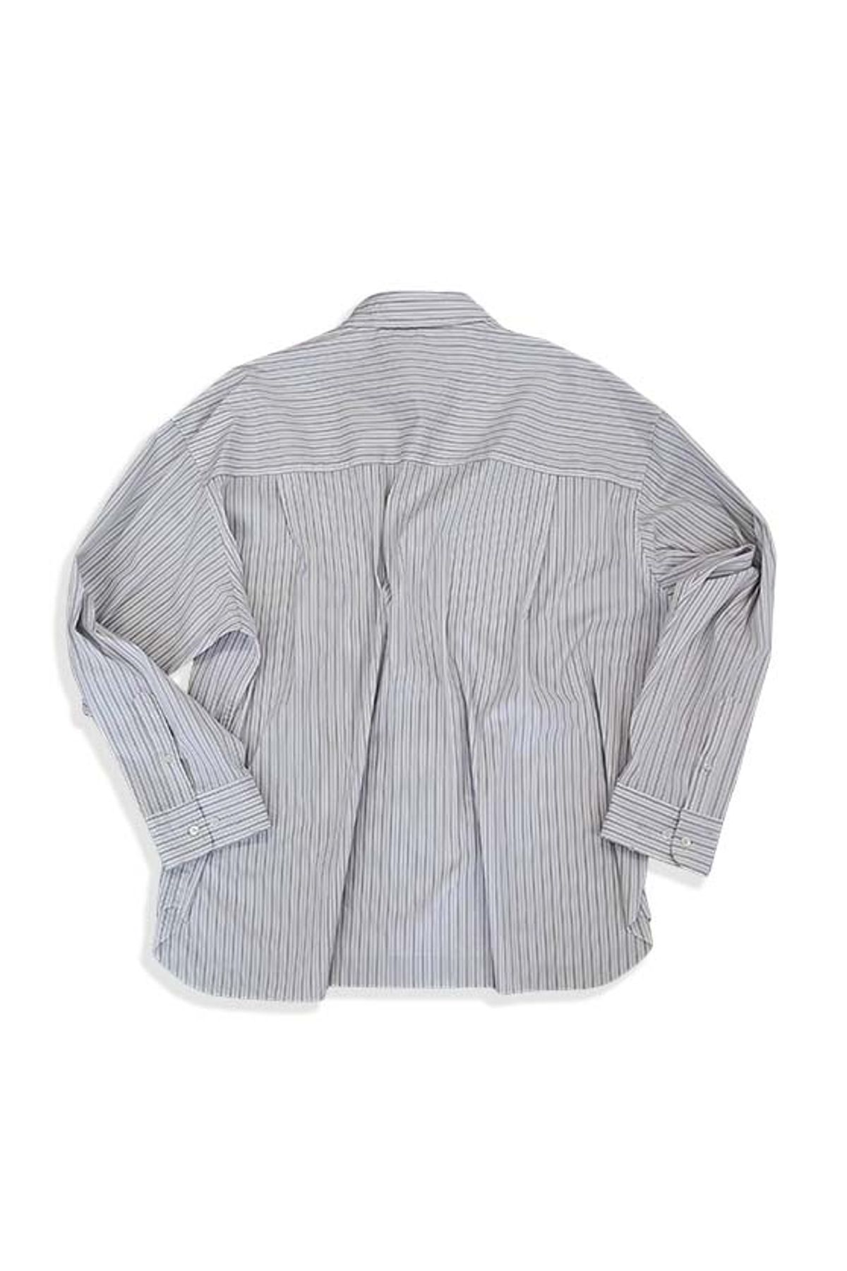오디너리피플(ORDINARY PEOPLE) Re : Stripe Crest Deconstructed Shirt [WHITE]