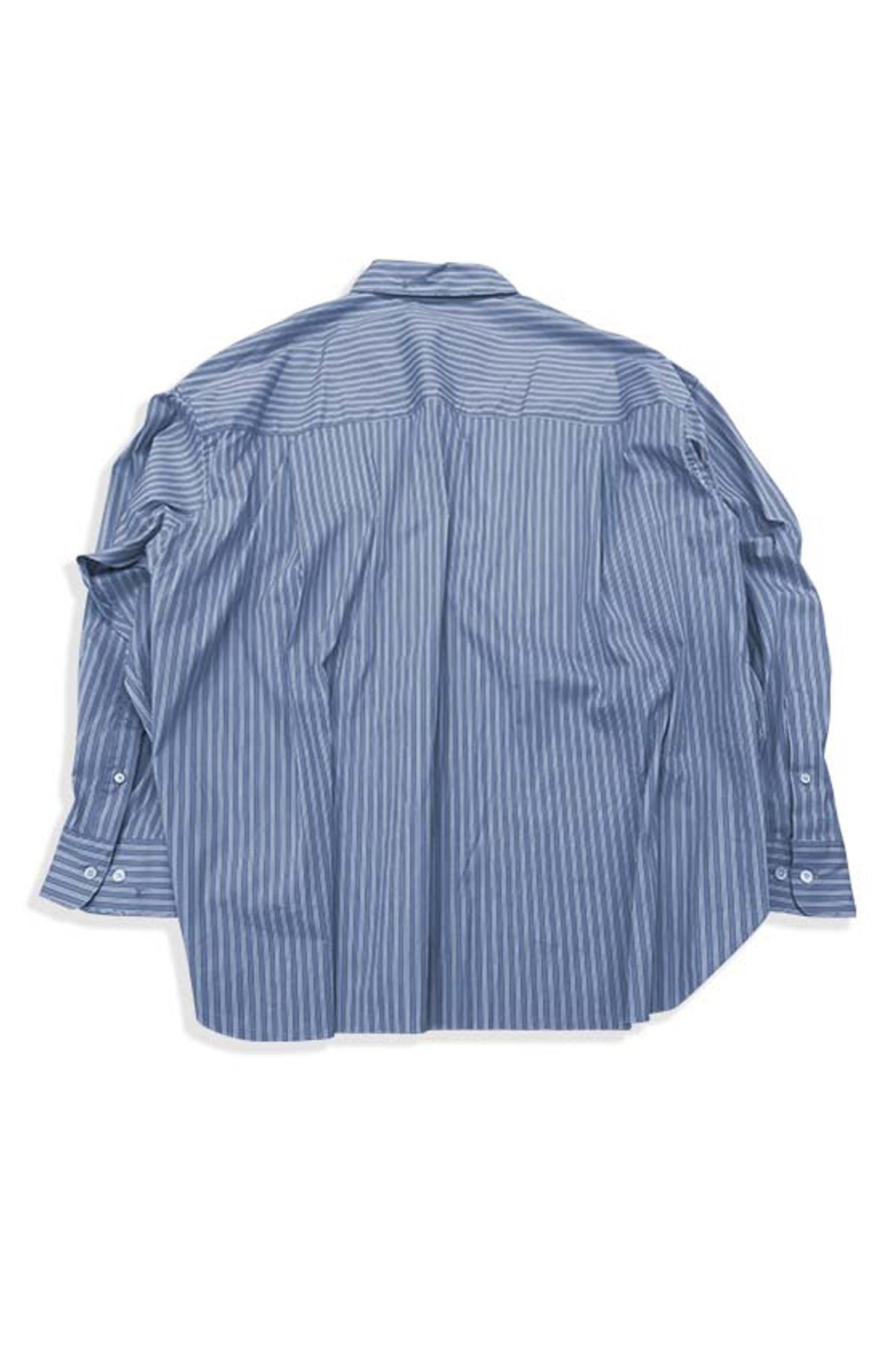 오디너리피플(ORDINARY PEOPLE) Re : Stripe Crest Deconstructed Shirt [BLUE]