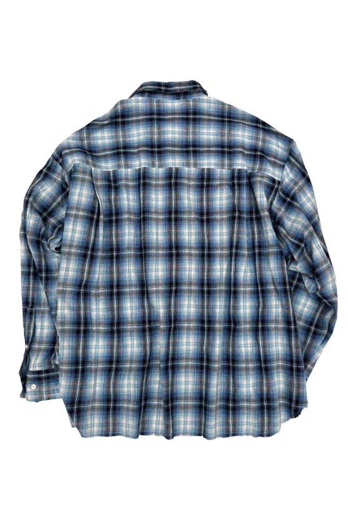 오디너리피플(ORDINARY PEOPLE) Re : Check Crest Deconstructed Shirt [BLUE]