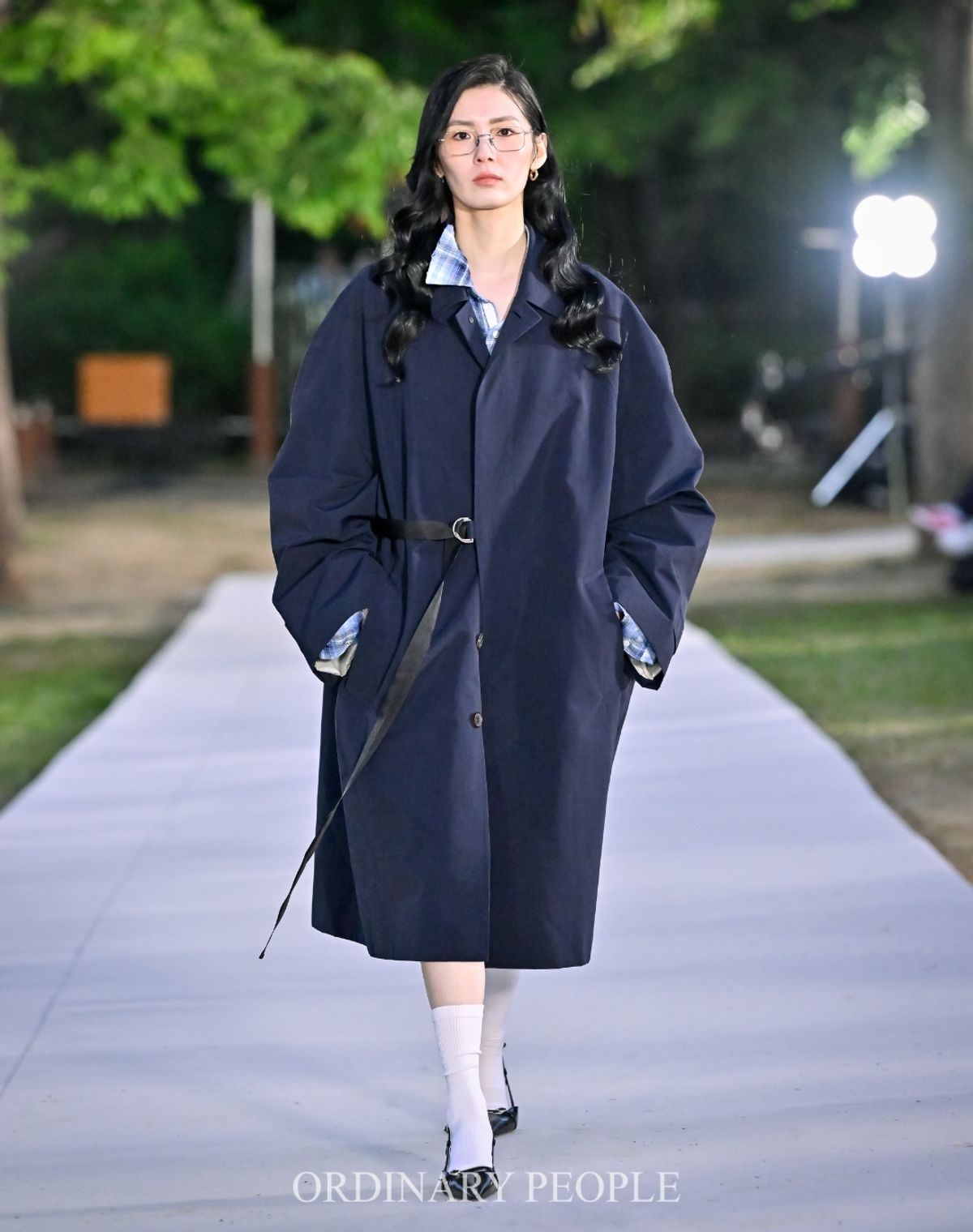 오디너리피플(ORDINARY PEOPLE) Re : Check Crest Deconstructed Shirt [BLUE]