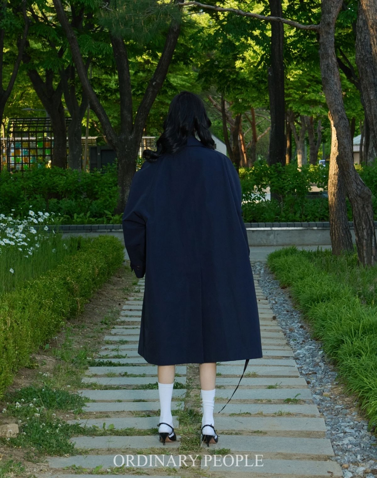 오디너리피플(ORDINARY PEOPLE) Re : Check Crest Deconstructed Shirt [BLUE]