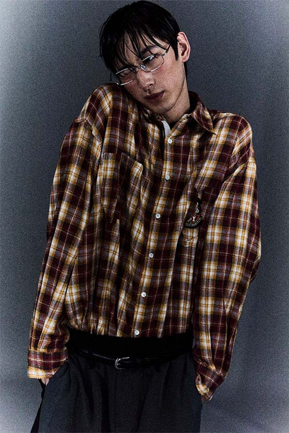 오디너리피플(ORDINARY PEOPLE) Re : Check Crest Deconstructed Shirt [RED]