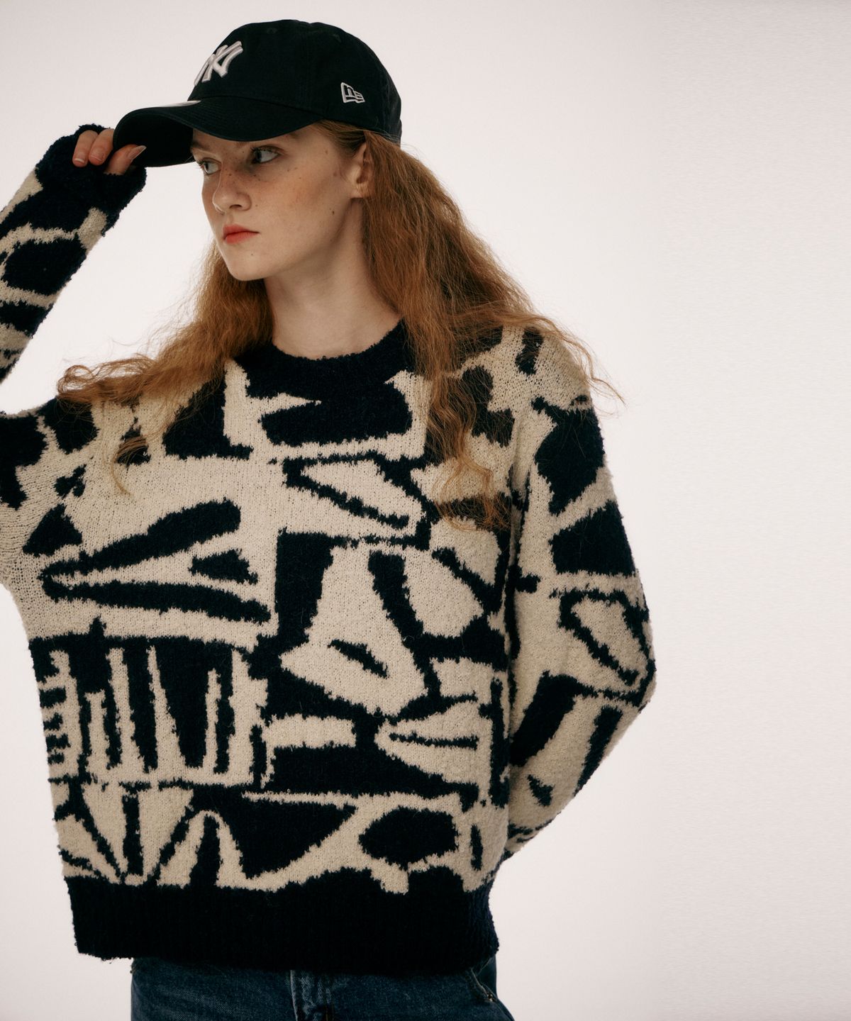 오픈도어스튜디오(OPENDOORSTUDIO) like pattern knit navy