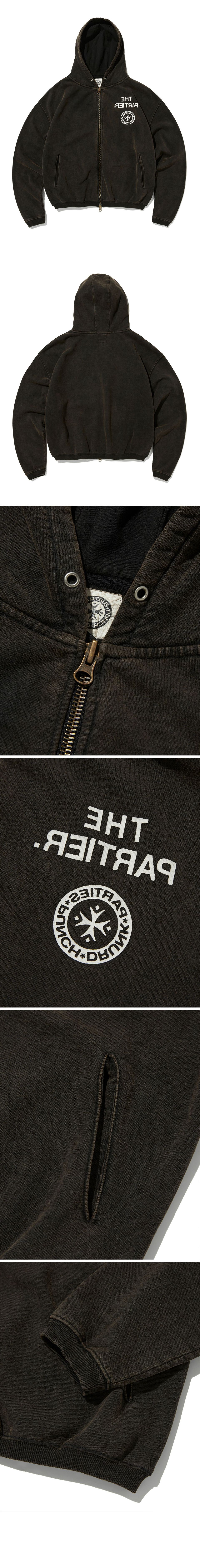 MUSINSA公式 | PUNCH DRUNK PARTIES The Partier Bleached Zip-up