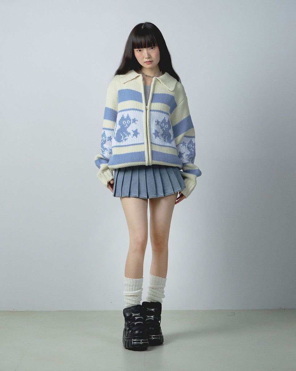 MUSINSA公式 | YOUHEE STAR CAT COWICHAN CARDIGAN IVORY