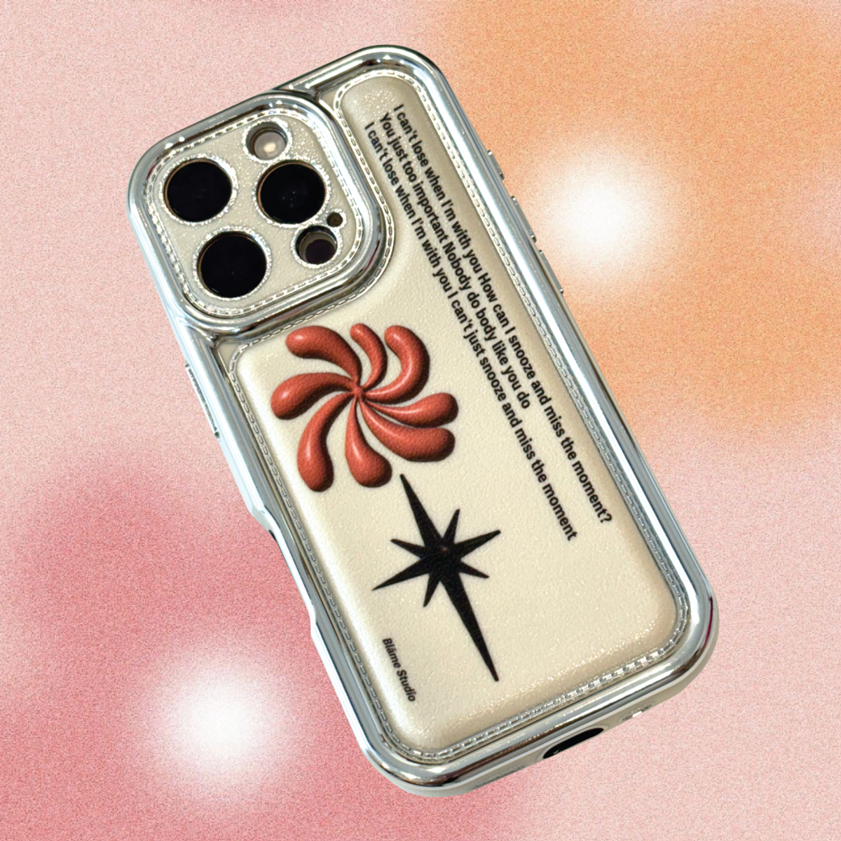 블레임 스튜디오(BLAMESTUDIO) SOS Beige Metal Logo Case