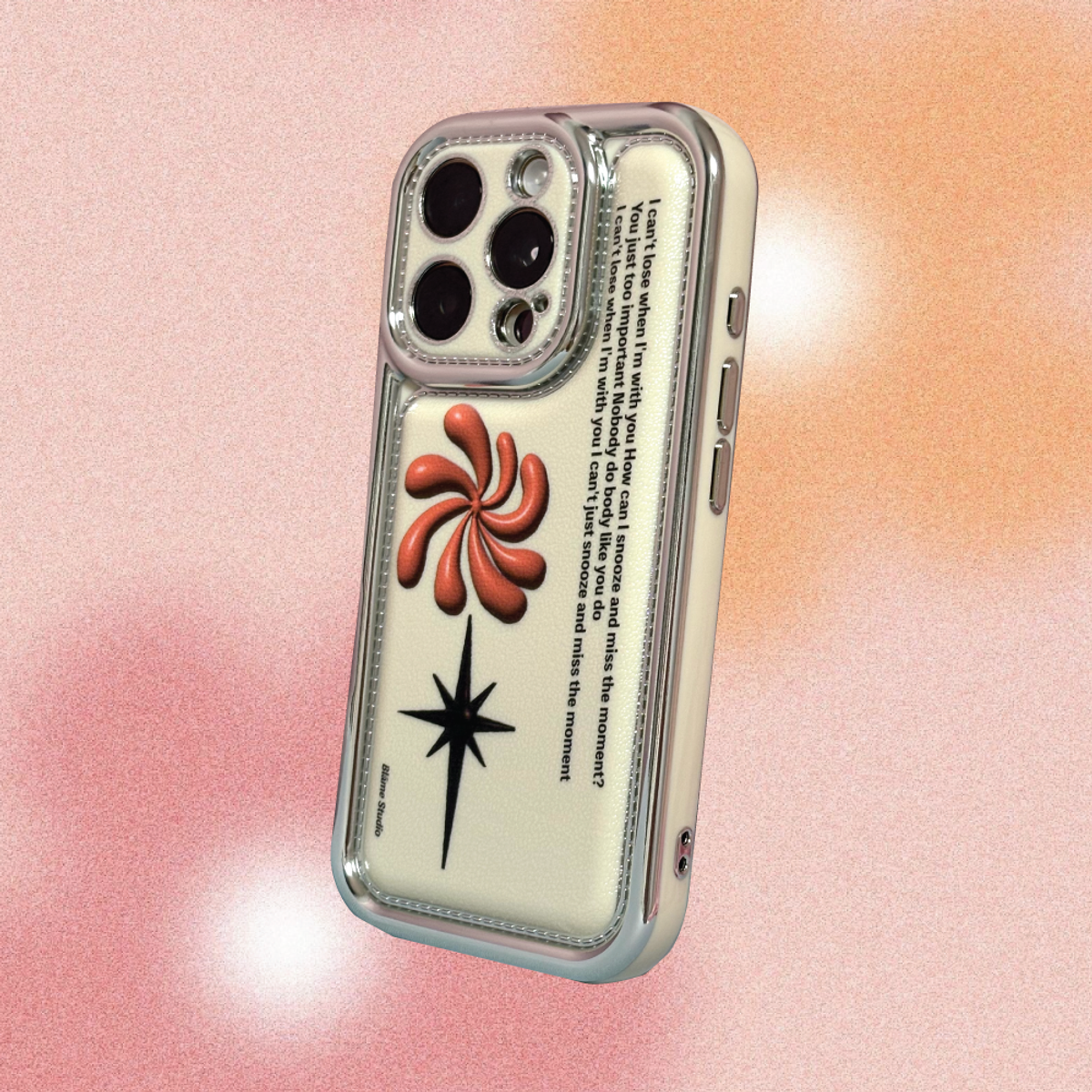블레임 스튜디오(BLAMESTUDIO) SOS Beige Metal Logo Case