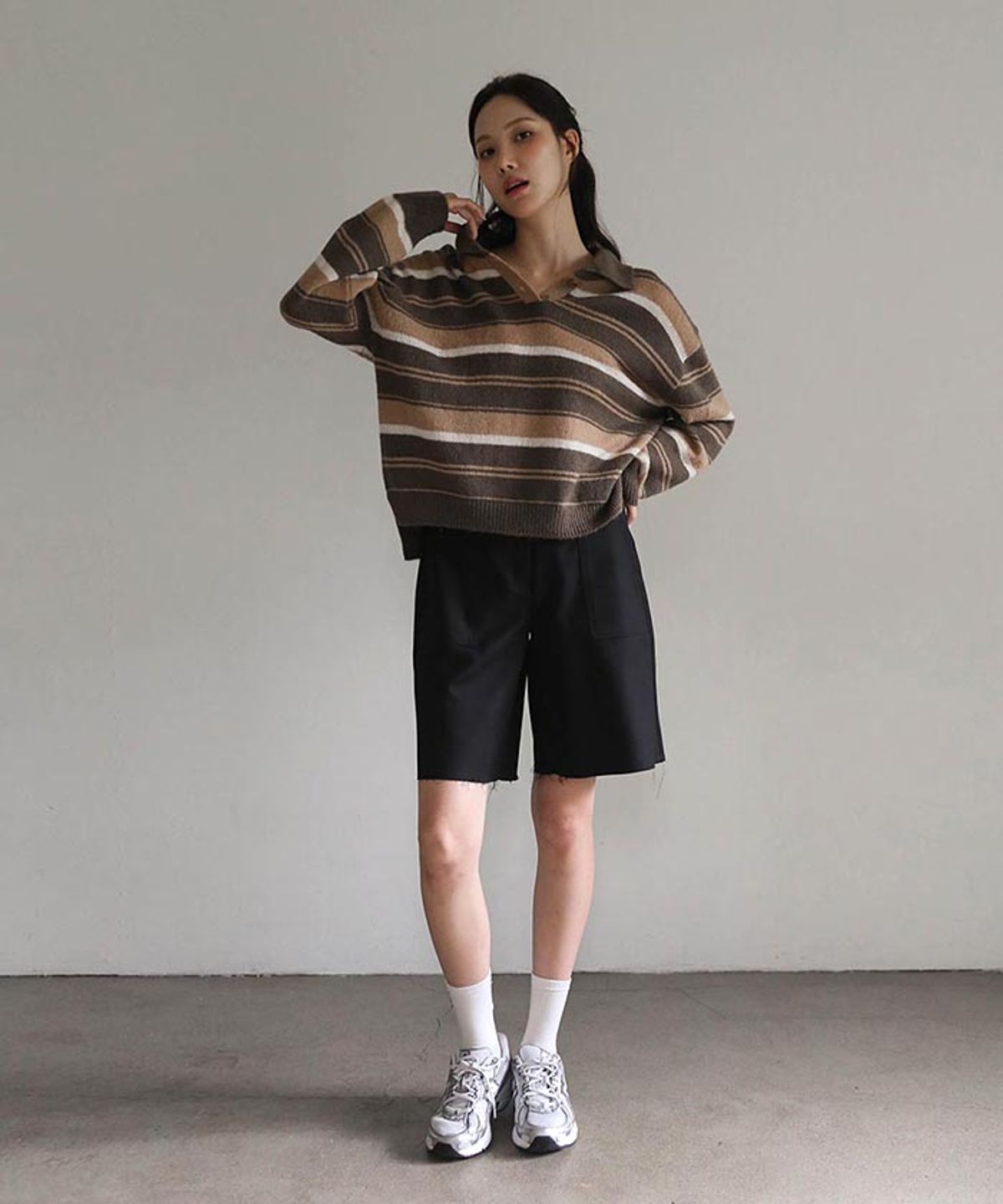 베르네프(VERTNEUF) 리쥬 포켓 반바지_블랙