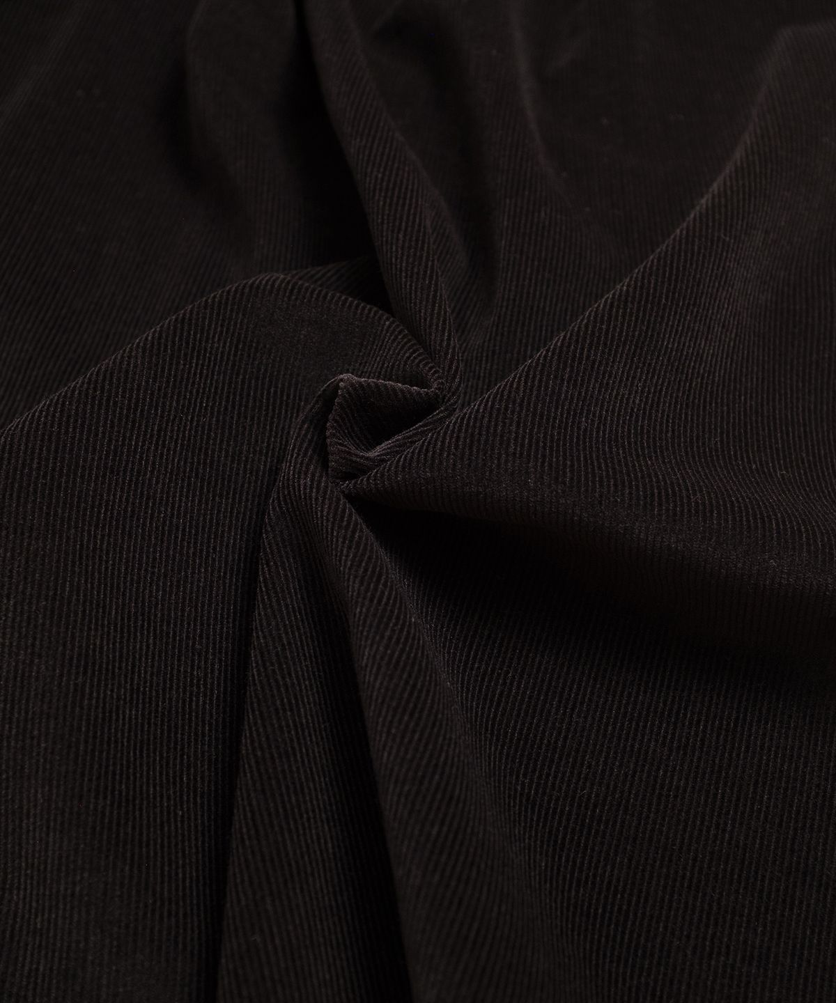 코튼벨(COTTON BELL) 볼륨 플리츠 골덴 바지 - Black