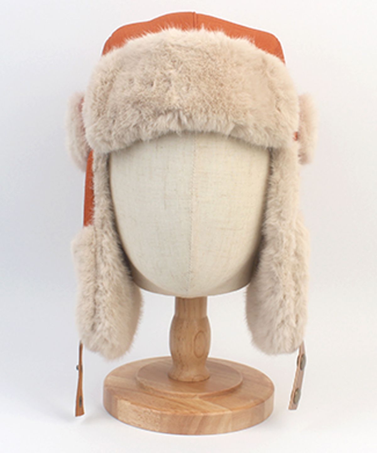 유니버셜 케미스트리(UNIVERSAL CHEMISTRY) Soft Poly Orange Fur Balaclava 항공모자