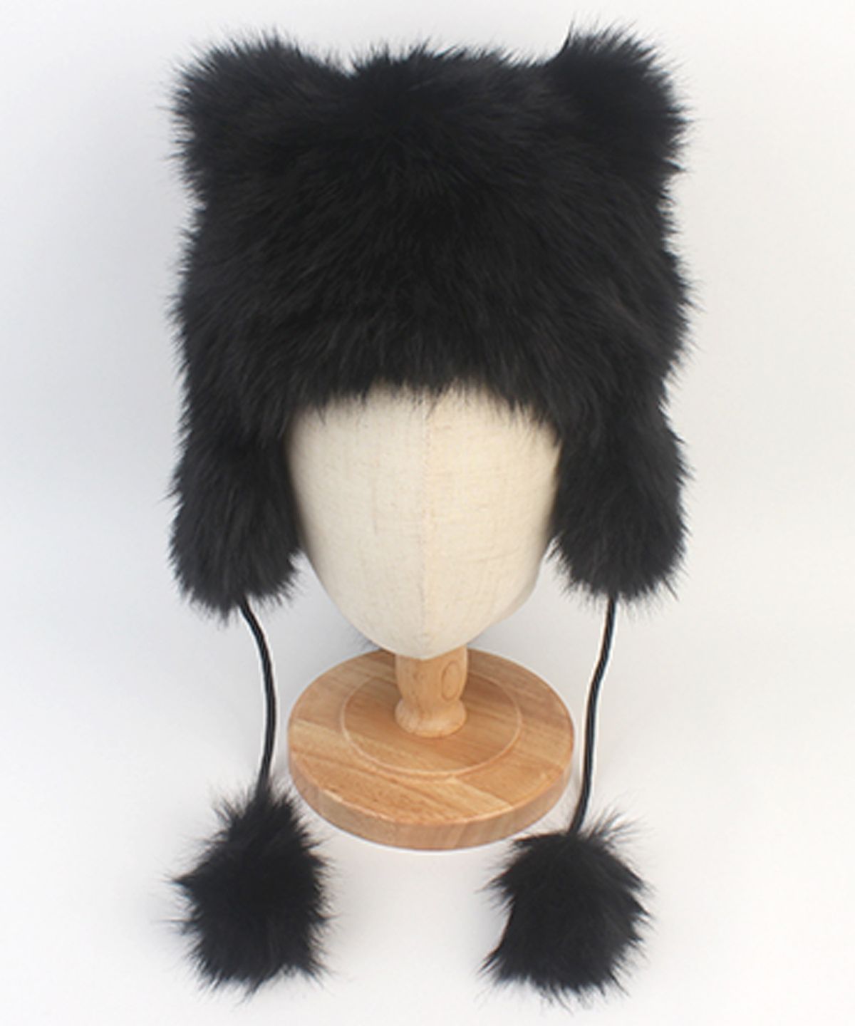 유니버셜 케미스트리(UNIVERSAL CHEMISTRY) Fox Black Poly Fur Balaclava 여우모자