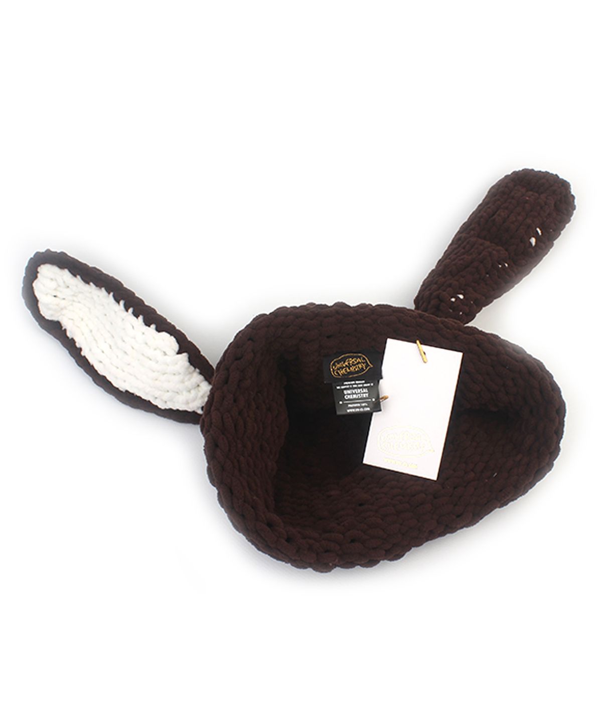 유니버셜 케미스트리(UNIVERSAL CHEMISTRY) Rabbit Brown Knit Beanie 토끼비니