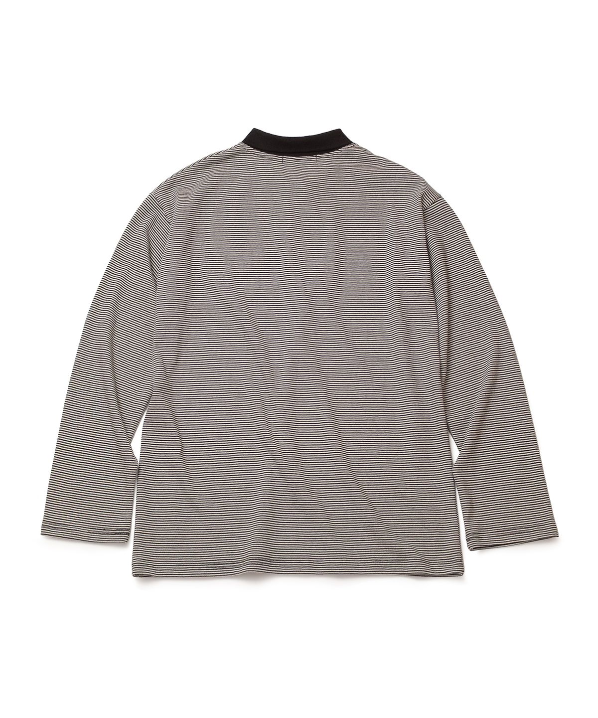코튼벨(COTTON BELL) 모노 스트라이프 폴로 셔츠 - Gray/Black