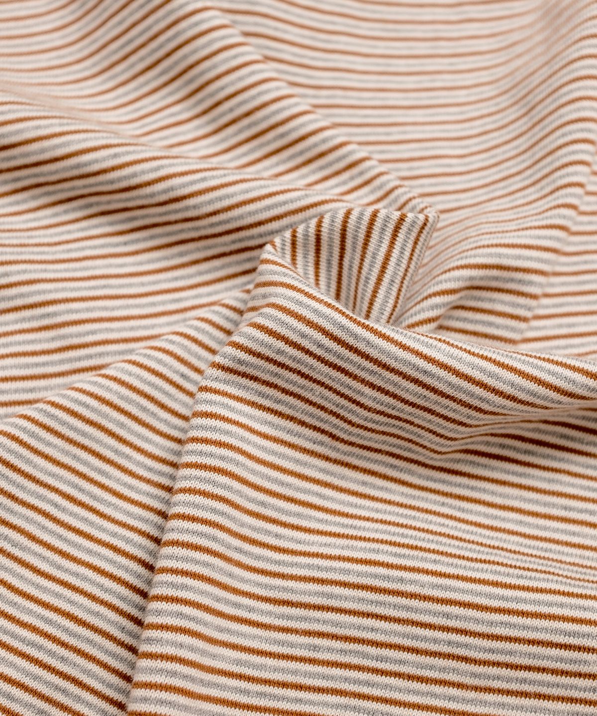코튼벨(COTTON BELL) 모노 스트라이프 폴로 셔츠 - Brown/Gray