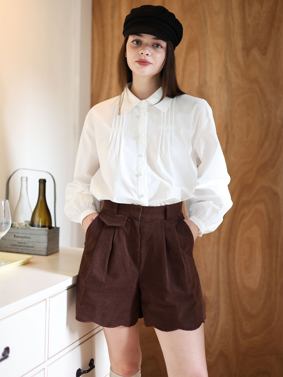 소르디(SORDI) Tulip Corduroy Pants_brown