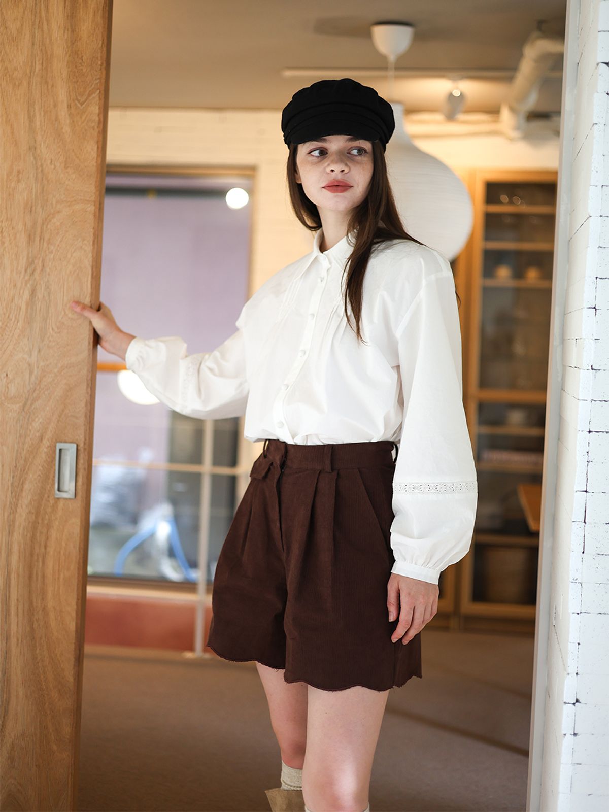 소르디(SORDI) Tulip Corduroy Pants_brown