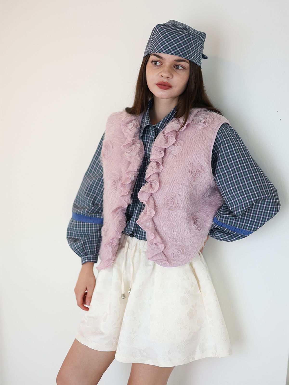 소르디(SORDI) Rosie Frill Vest_pink