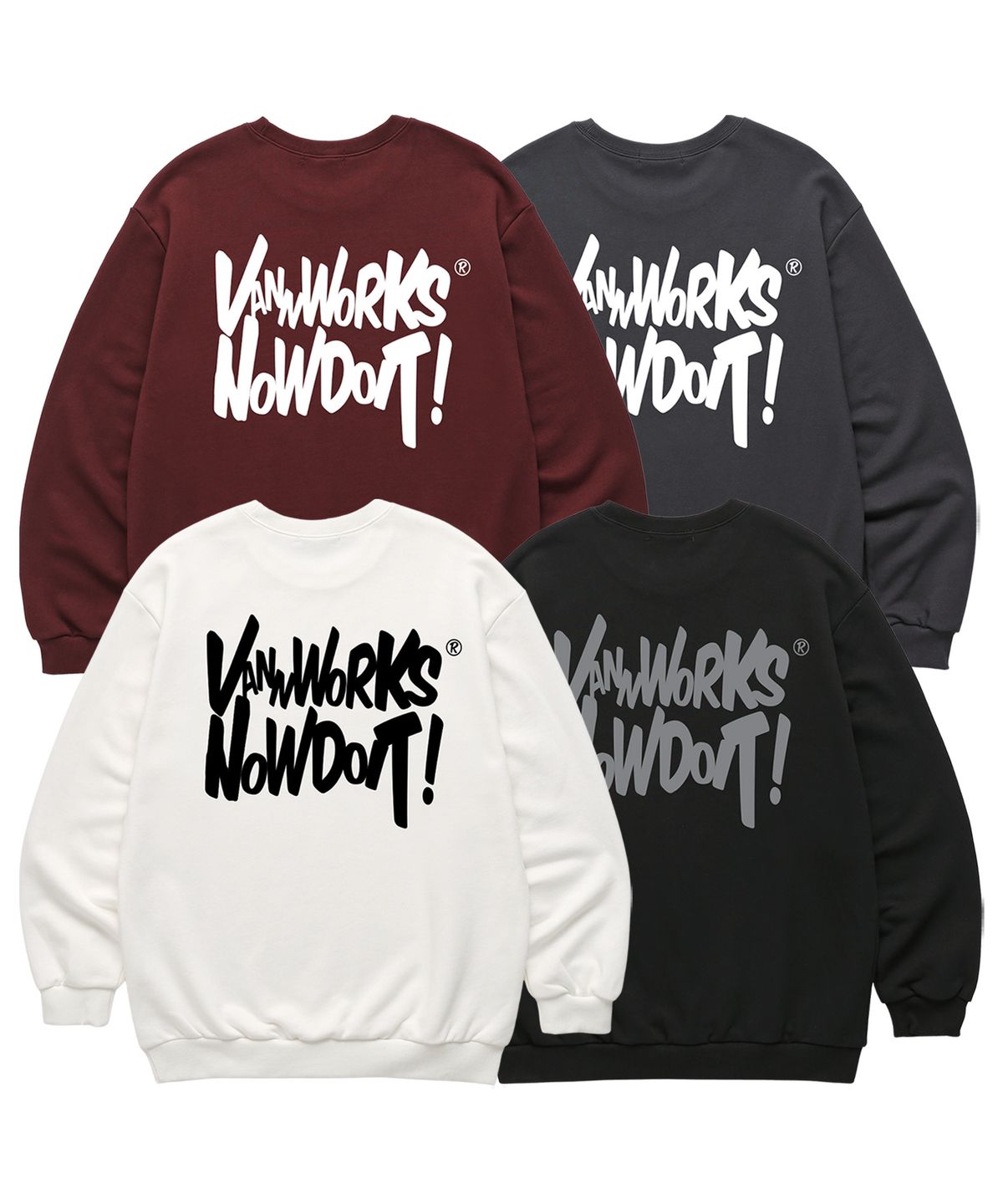밴웍스(VANNWORKS) NOW DOIT 맨투맨 (VLS0083) 화이트