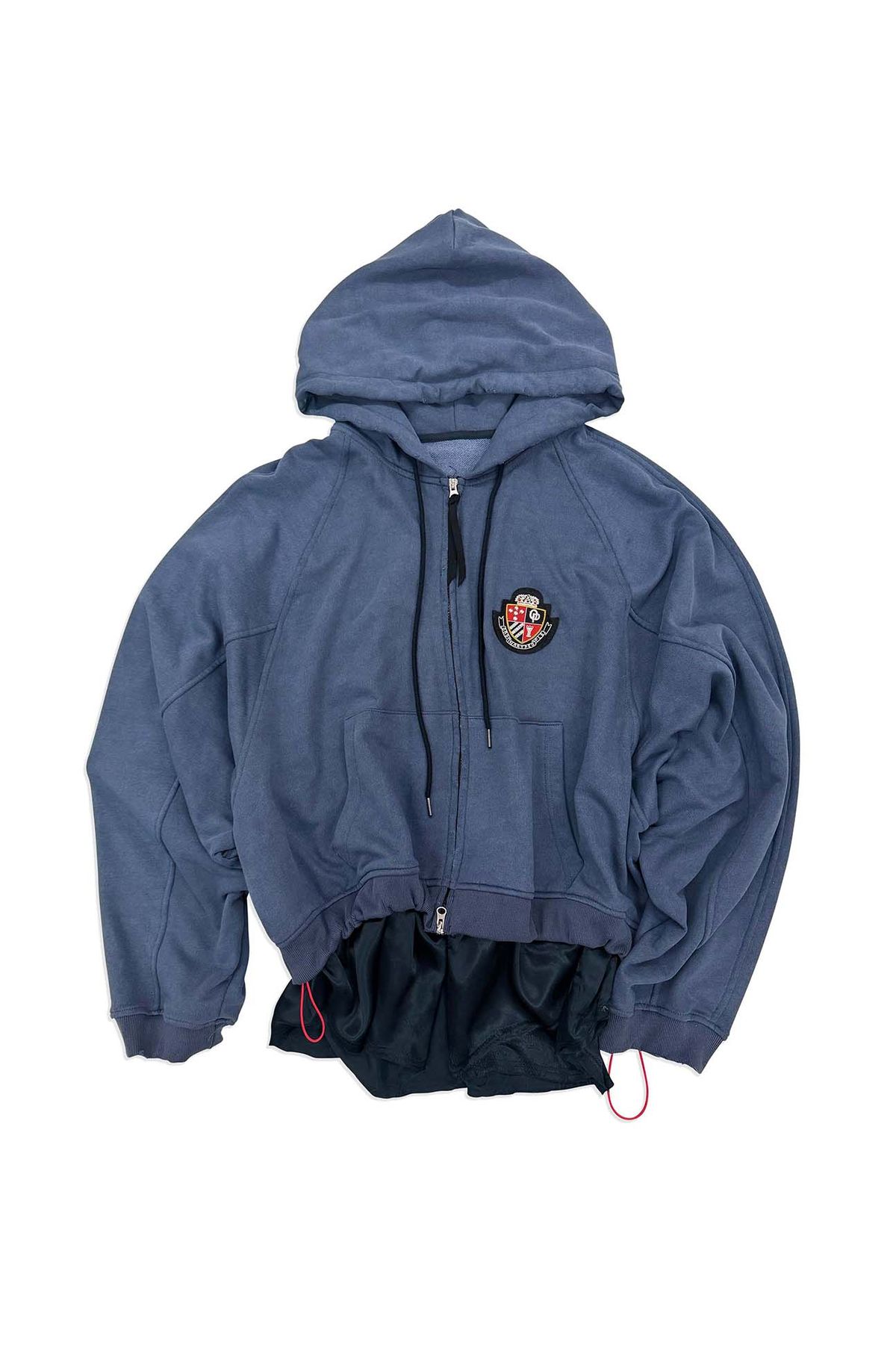 오디너리피플(ORDINARY PEOPLE) Re : Crest Deconstructed Zip Hoodie [NAVY]