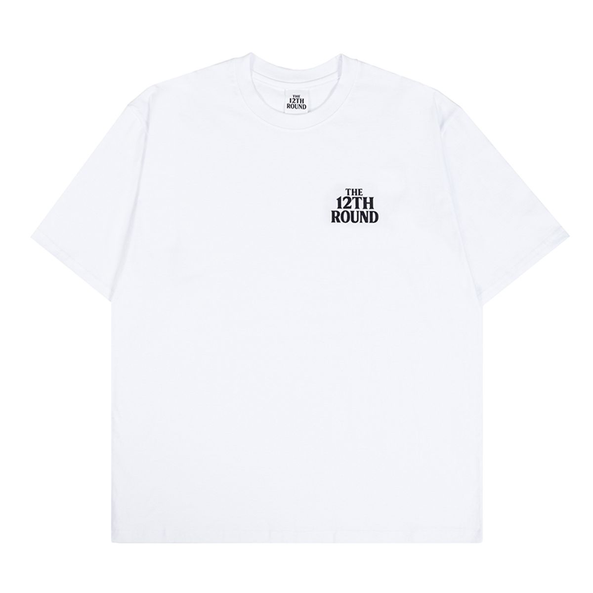 더트웰브라운드(THE 12TH ROUND) WHITE Oversized T-Shirt THE 12TH ROUND simple Logo