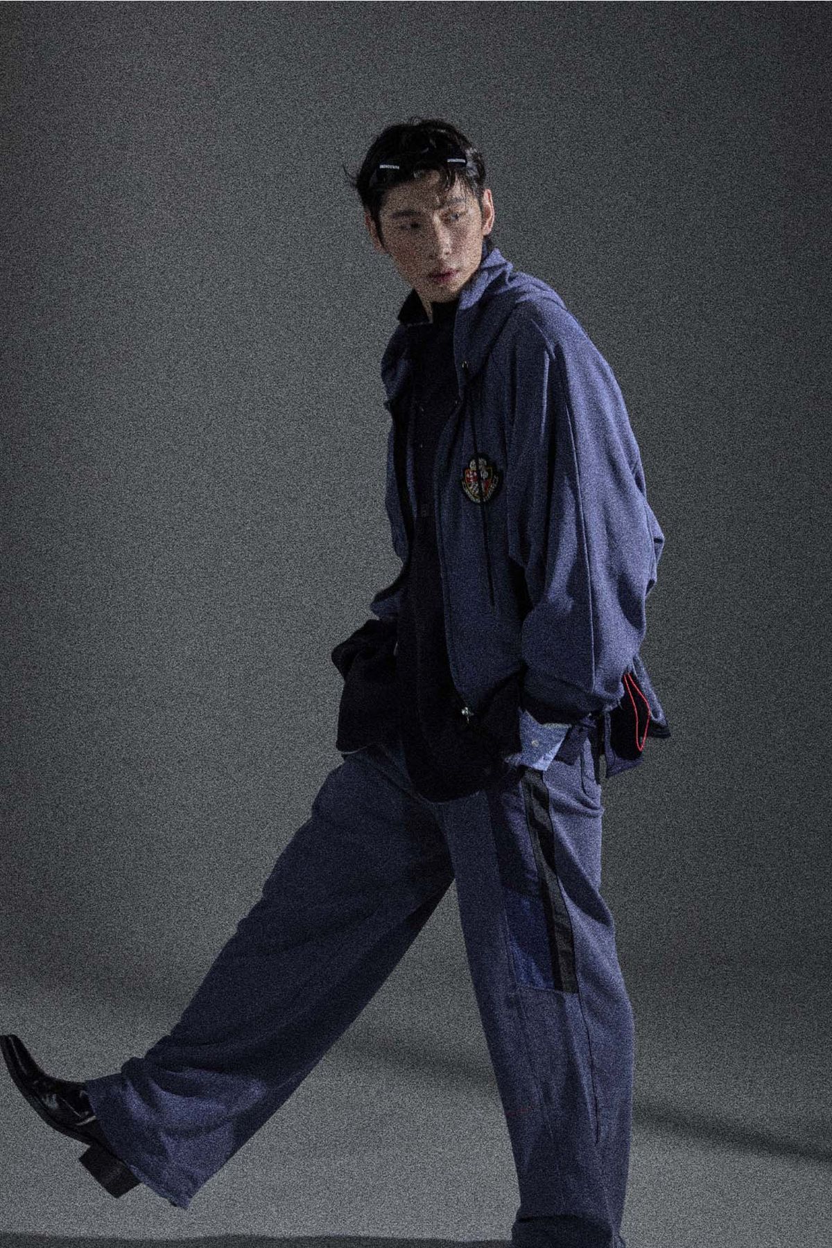 오디너리피플(ORDINARY PEOPLE) Re : Patchline Color Trackers Sweat Pants [NAVY]