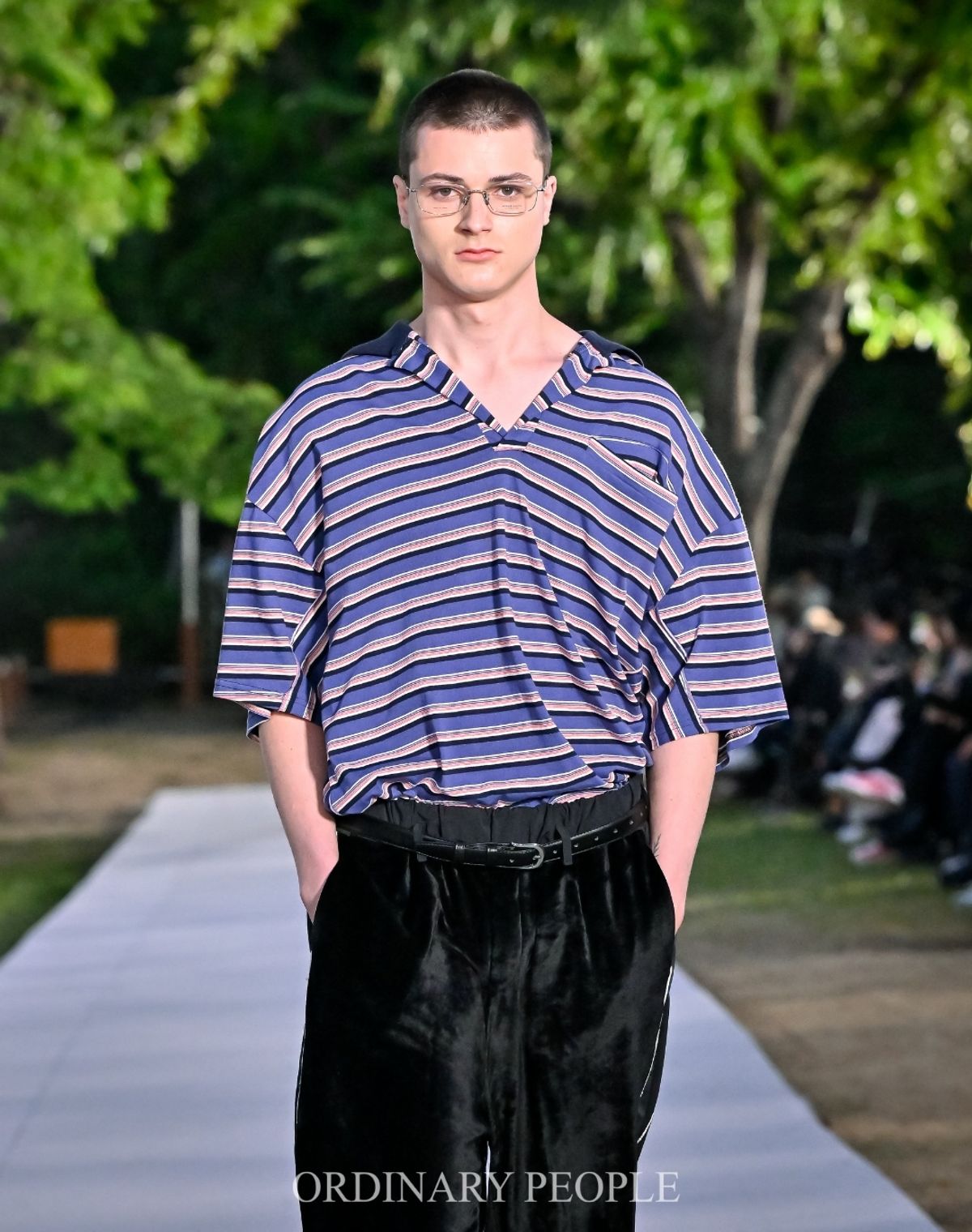 오디너리피플(ORDINARY PEOPLE) Re : Velvet Deconstructed Track Pants [BLACK]