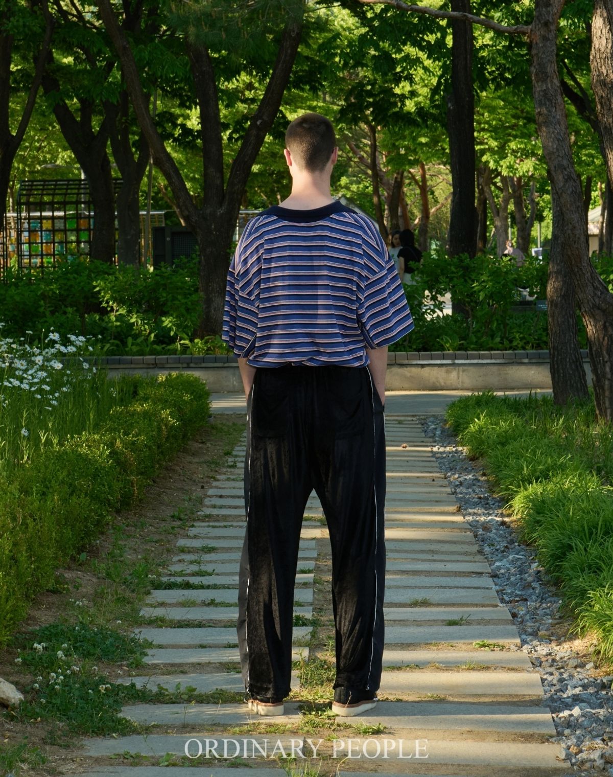 오디너리피플(ORDINARY PEOPLE) Re : Velvet Deconstructed Track Pants [BLACK]