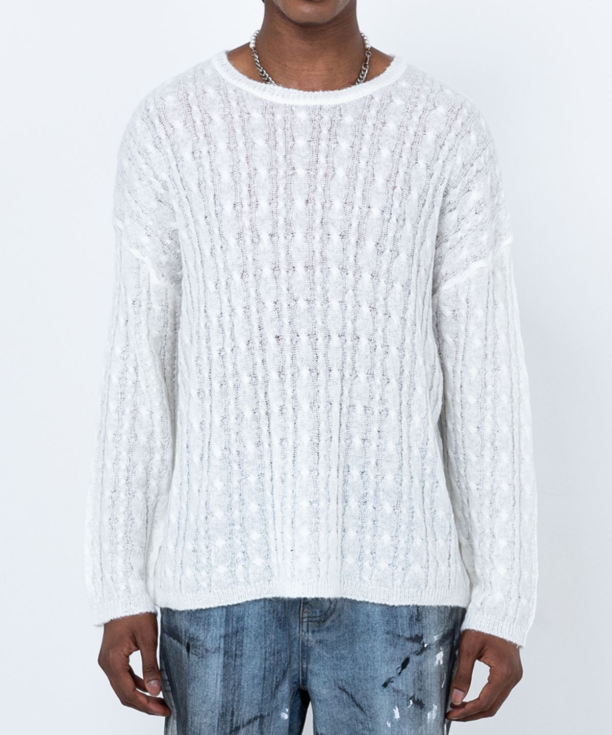 스트라이크(STRIKE) Luxe Twist Cable Knit (WHITE)