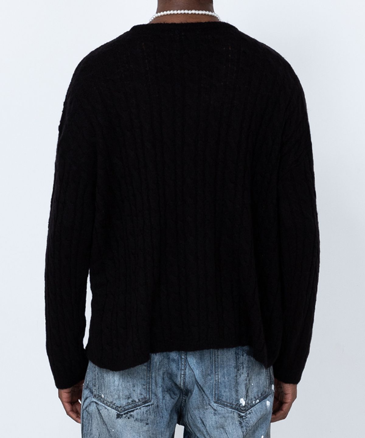스트라이크(STRIKE) Luxe Twist Cable Knit (BLACK)