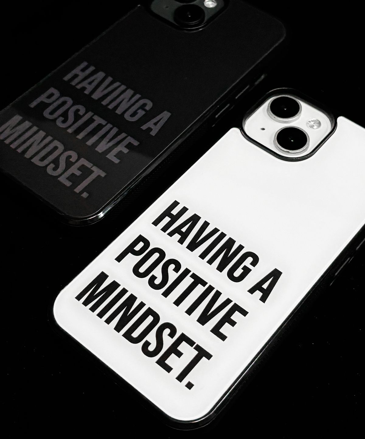 속담(SOKDAM) white positive mindset glass bumper case