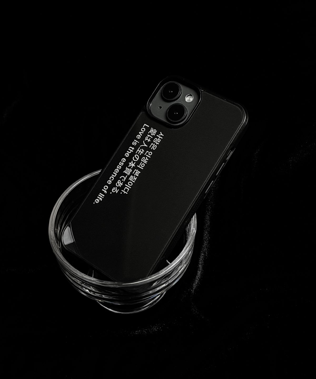 속담(SOKDAM) 사랑은 인생의 본질이다 glass bumper case black
