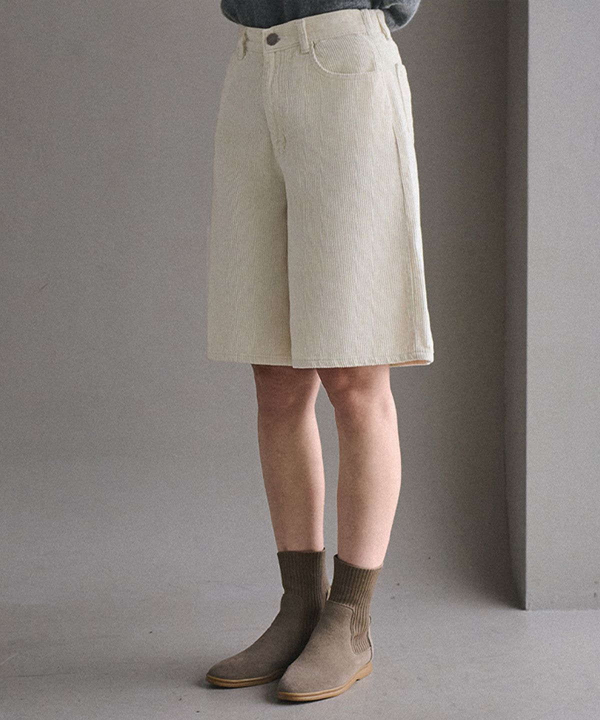 슬로우롤리(SLOWLOLLI) Essential corduroy shorts_3 Colors