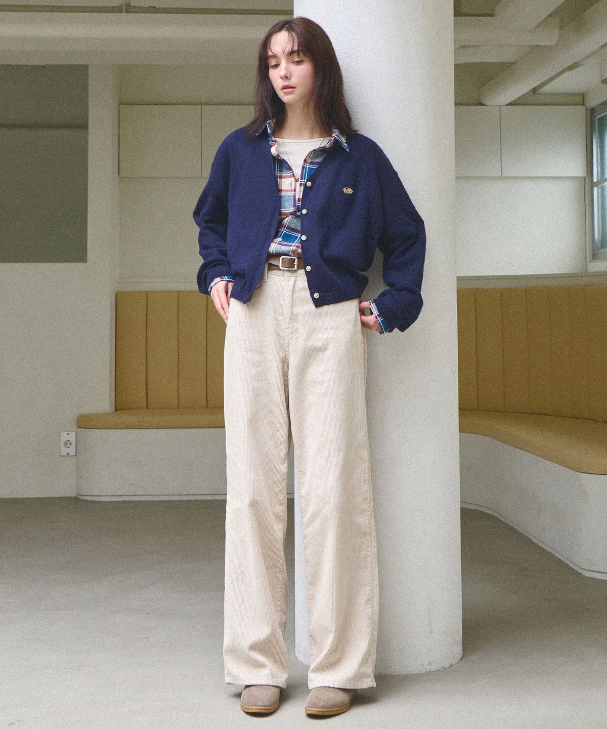 슬로우롤리(SLOWLOLLI) Urban cozy button cardigan_5 Colors