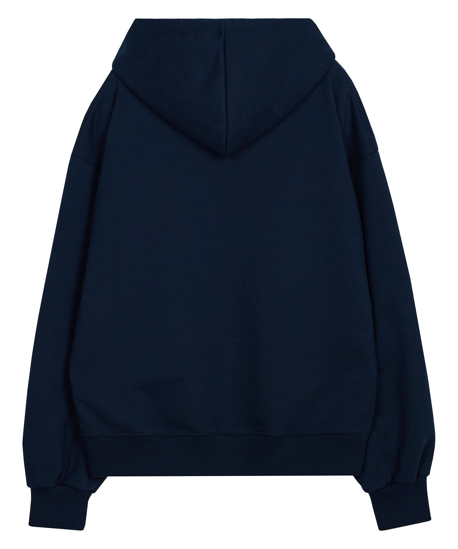 MUSINSA | MOO Leopard Applique Hooded Zip-Up - Navy